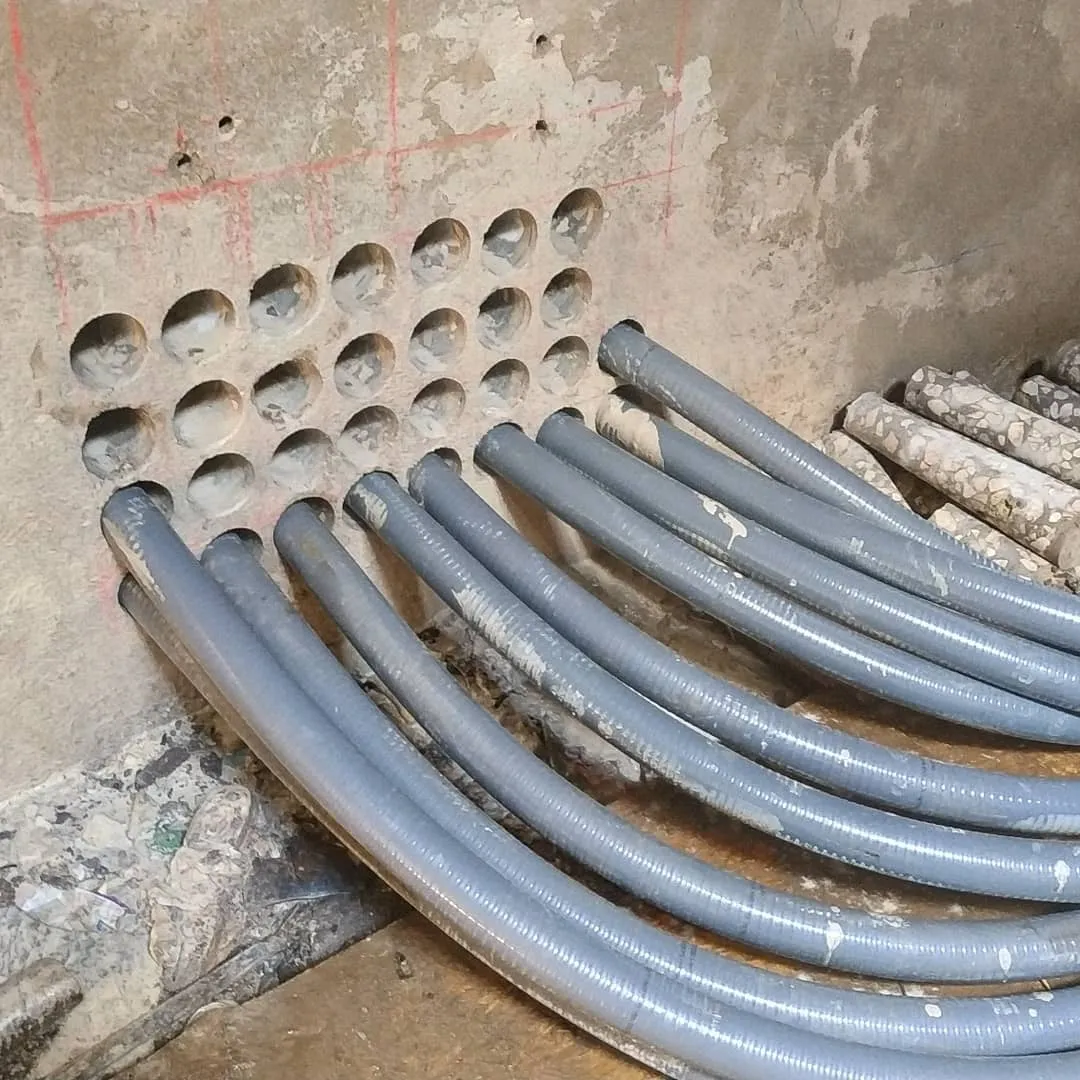 Bohrungsreihe für technische Gebäudeinstallationen